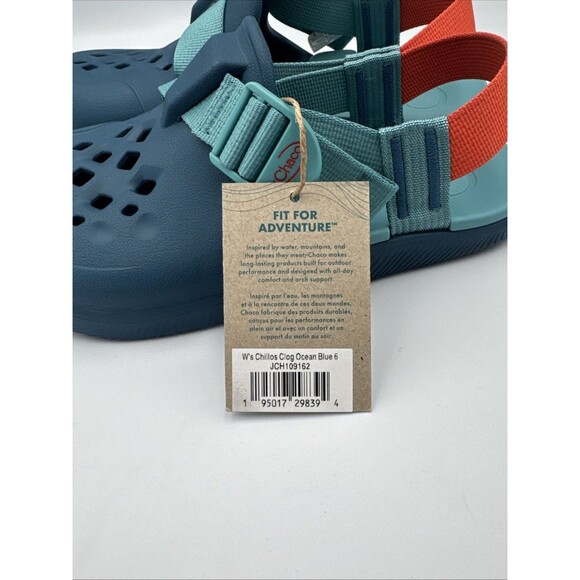 NEW Chaco Chillos Women’s Sz 6 Clog Sandal OCEAN BLUE Adjustable Strap Slip Ons - Picture 6 of 13